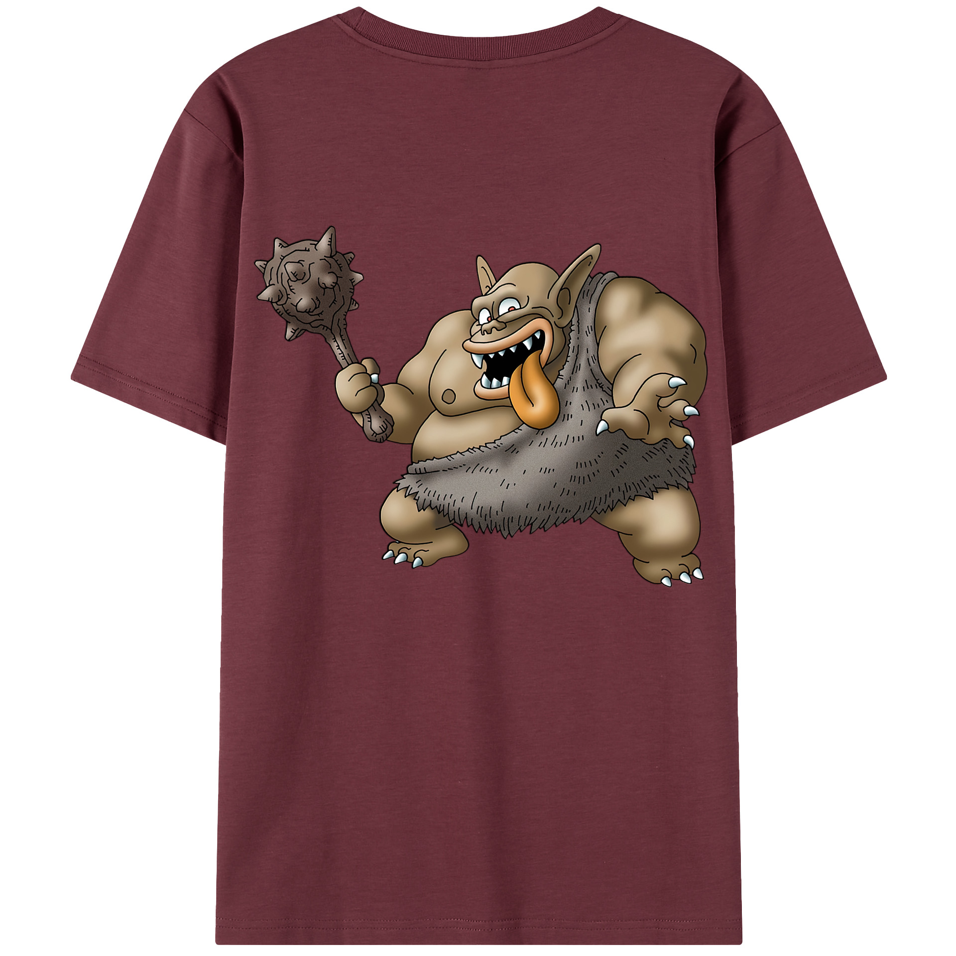 （画像用） ドラゴンクエスト Doragon Kuesuto Dragon Quest 綿100％半袖Tシャツ（背面プリント）